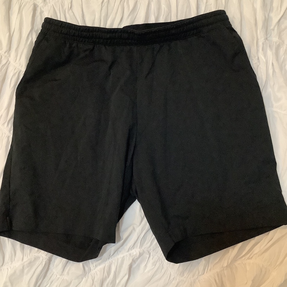 Black Athletic Shorts with Zipper Pockets